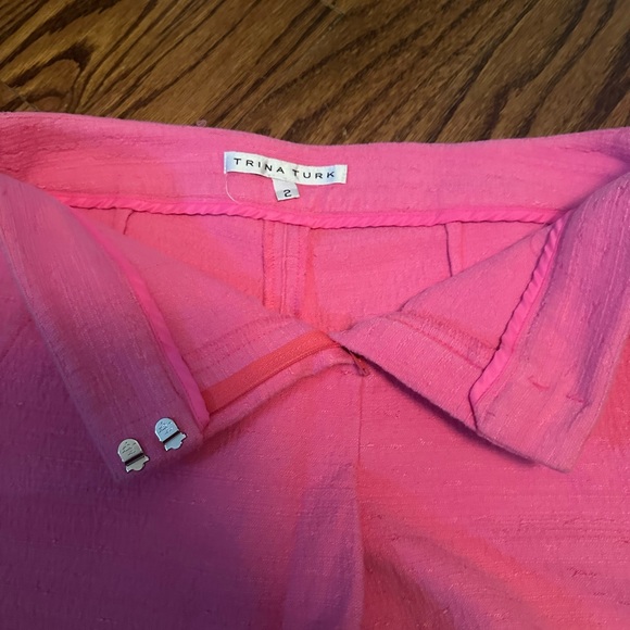 Trina Turk Pink Hermosa Twill Shorts - Picture 4 of 7
